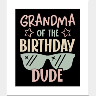 grandma Of The Birthday Boy glasses B-day Gift For Boys Girl Kids Posters and Art